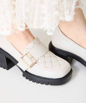 【WEB限定】キルティング×スタッズ厚底シューズ/41311