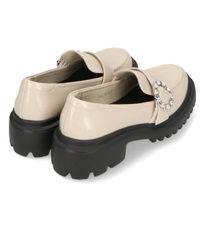 厚底ビジューローファー/41383