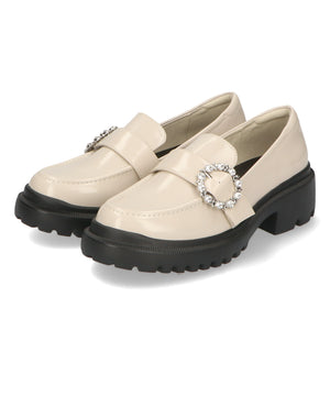 厚底ビジューローファー/41383