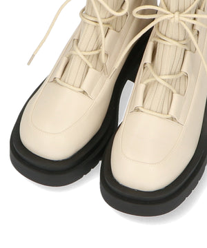 ニットドッキングレースアップブーツ/41402