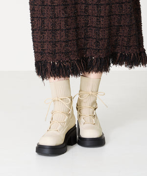 ニットドッキングレースアップブーツ/41402