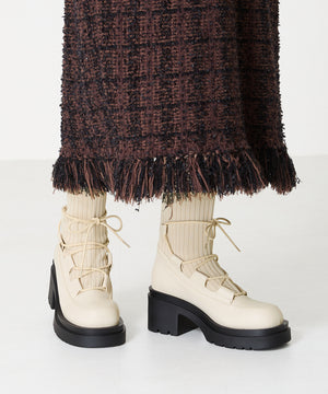 ニットドッキングレースアップブーツ/41402