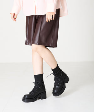 ニットドッキングレースアップブーツ/41402