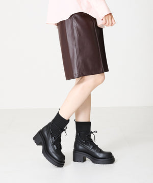 ニットドッキングレースアップブーツ/41402