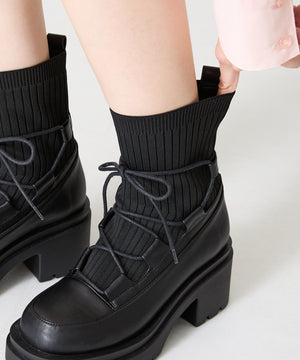 ニットドッキングレースアップブーツ/41402