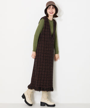 ニットドッキングレースアップブーツ/41402