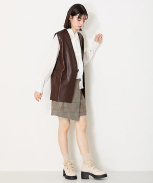 ニットドッキングレースアップブーツ/41402