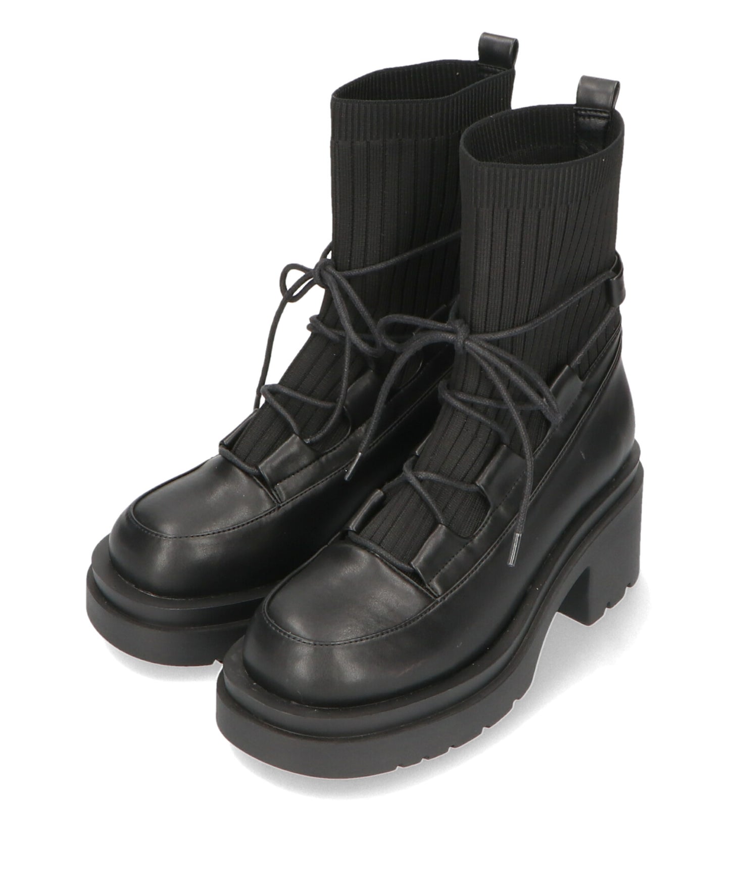 ニットドッキングレースアップブーツ/41402