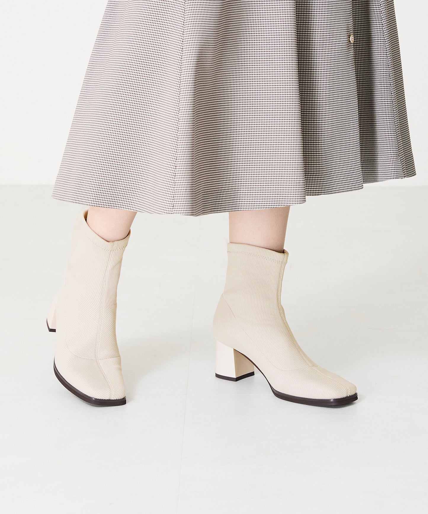 スクエアトゥニットブーツ/41407