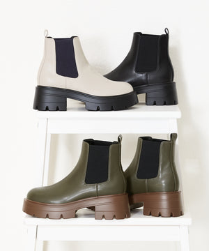 厚底ヒールサイドゴアブーツ/41410