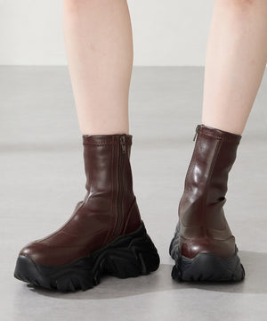 スニーカーソールショートブーツ/41412【ブラックのみ12月上旬発送予定】