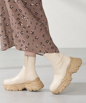 スニーカーソールショートブーツ/41412【ブラックのみ12月上旬発送予定】