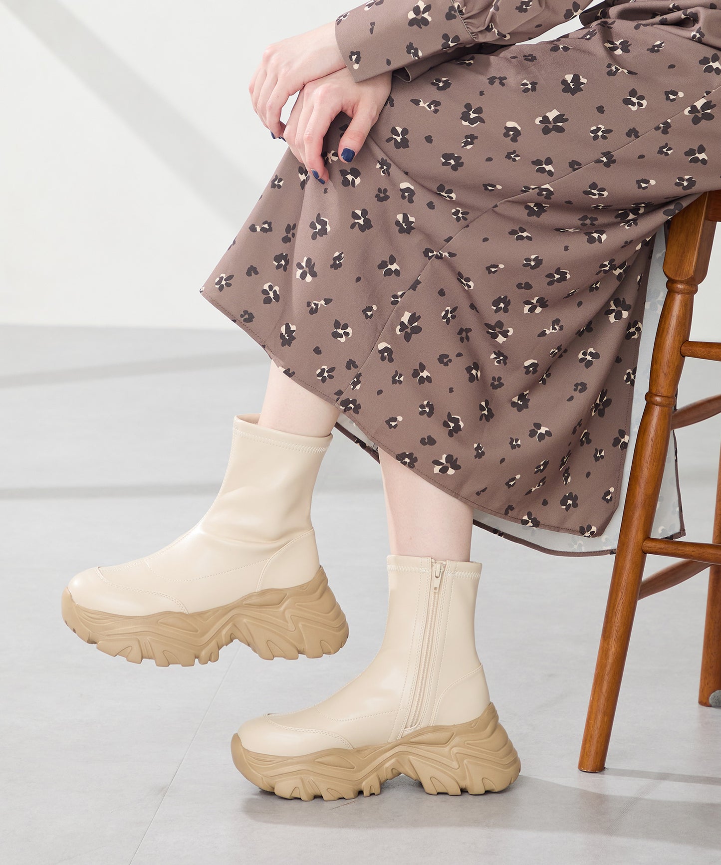 スニーカーソールショートブーツ/41412