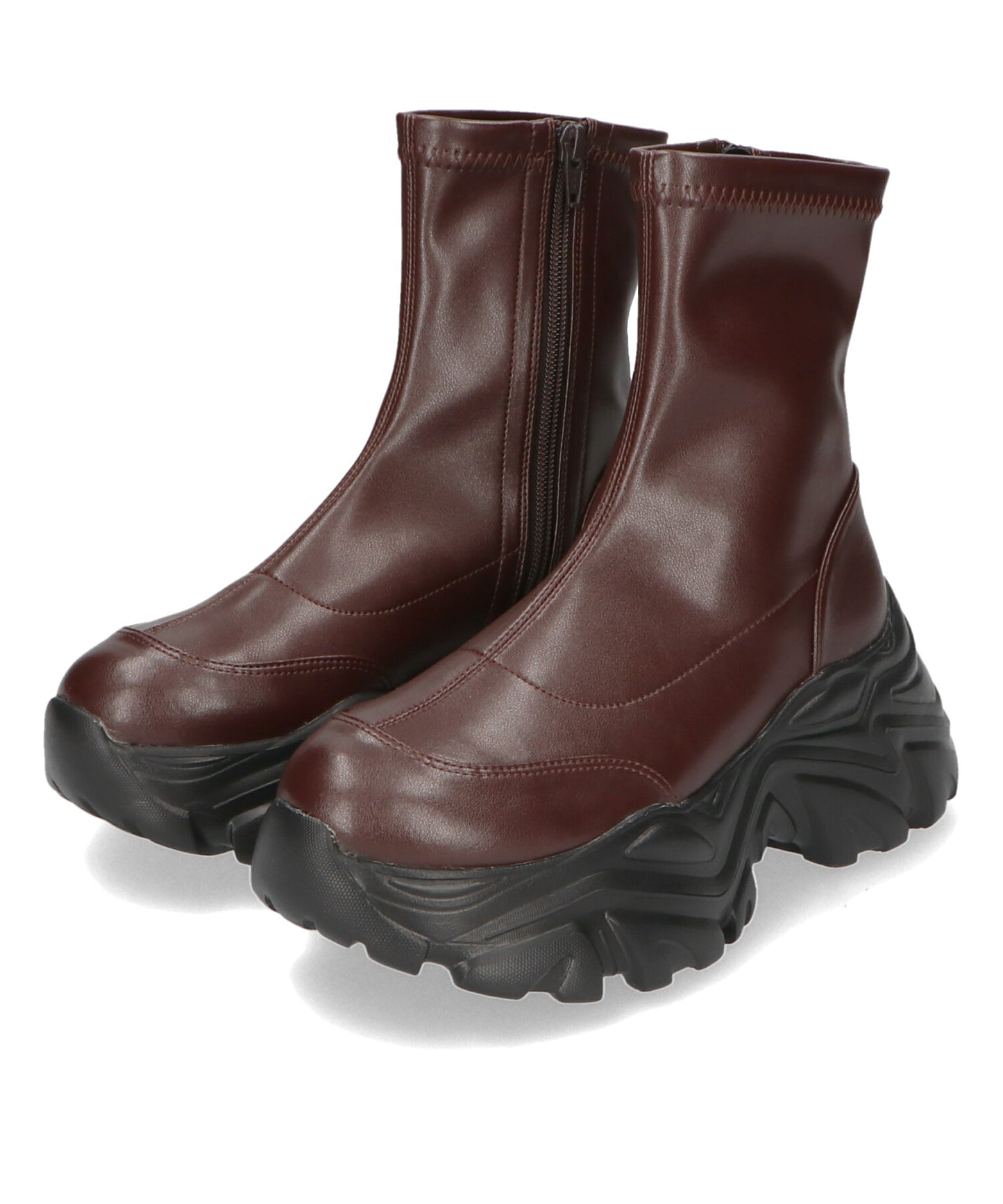 スニーカーソールショートブーツ/41412【ブラックのみ12月上旬発送予定】