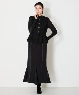 ビジュー×ラウンドトゥベロアブーツ/41418