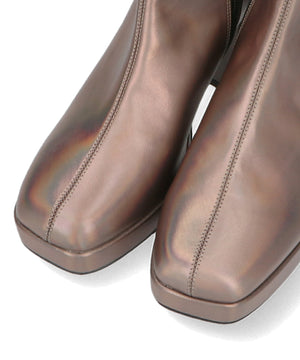 プラットフォームヒールショートブーツ/41422