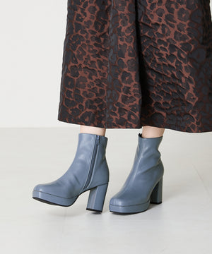 プラットフォームヒールショートブーツ/41422