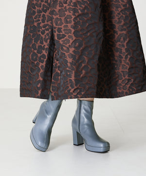 プラットフォームヒールショートブーツ/41422