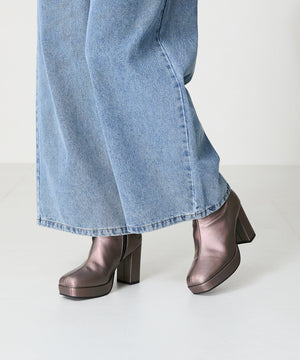 プラットフォームヒールショートブーツ/41422