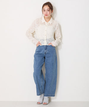 【WEB限定】オープントゥニットブーツ/41424