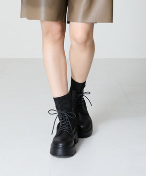 【WEB限定】ニットソックスレースアップブーツ/41431