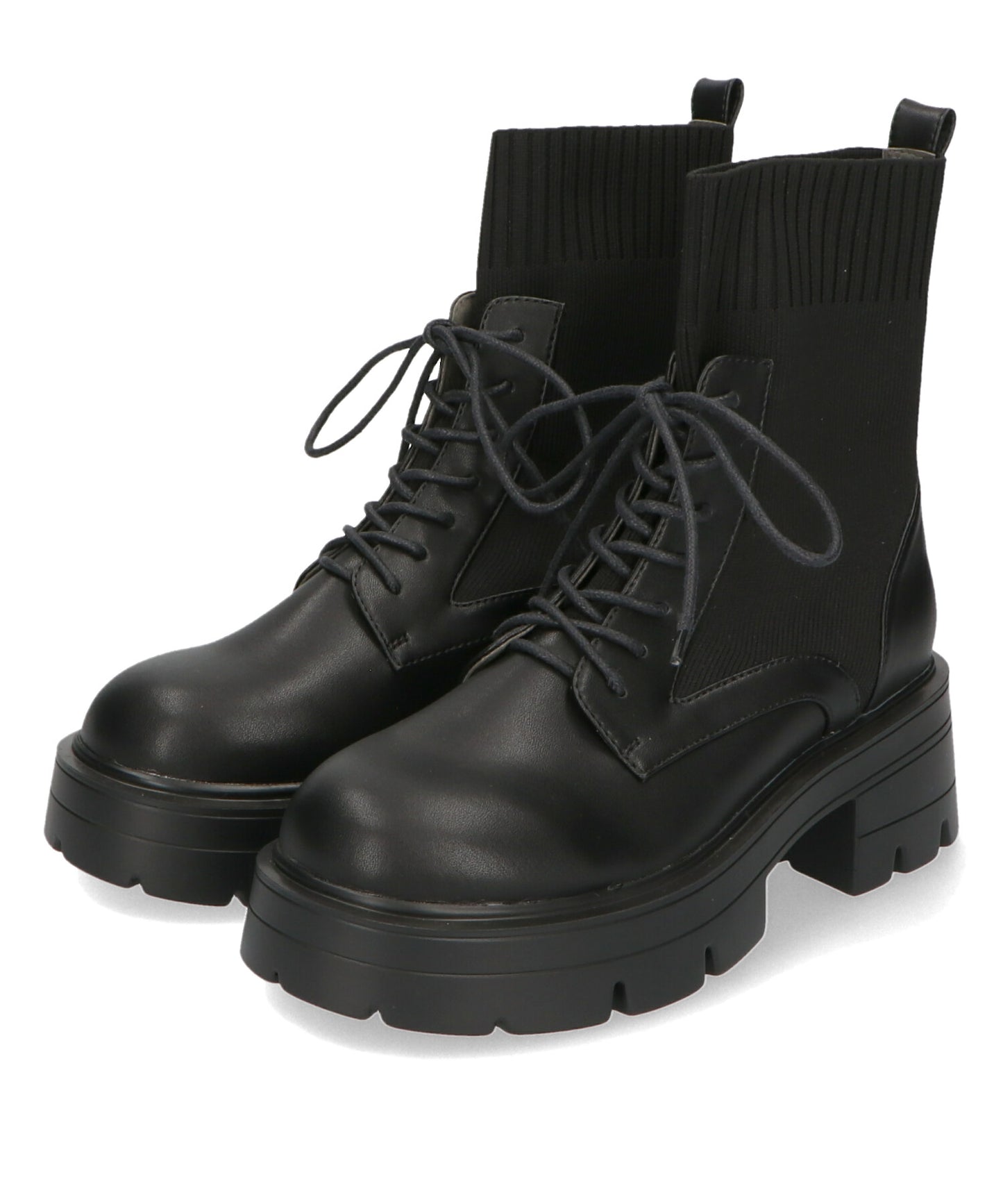 【WEB限定】ニットソックスレースアップブーツ/41431