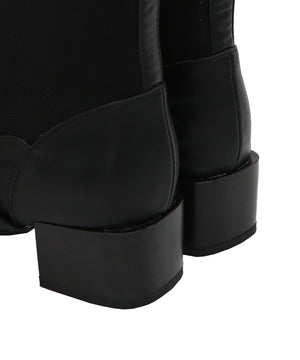 【WEB限定】パールモチーフニットドッキングショートブーツ/41435