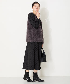 【WEB限定】パールモチーフニットドッキングショートブーツ/41435