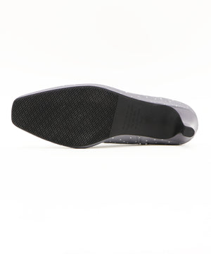 リボンモチーフラインストーンヒールブーツ/41436