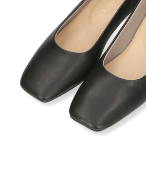 スクエアトゥラインヒールパンプス/42109