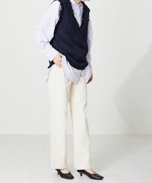 スクエアトゥラインヒールパンプス/42109