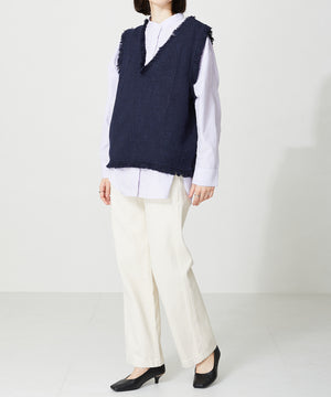 スクエアトゥラインヒールパンプス/42109