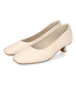 スクエアトゥラインヒールパンプス/42109