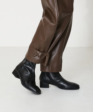 バックジップスクエアトゥストレッチブーツ/42403