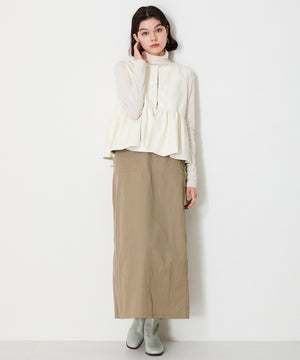 バックジップスクエアトゥストレッチブーツ/42403