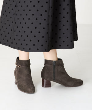 ビットモチーフミドルヒールブーツ/42406