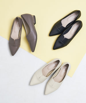 【WEB限定】メタリックラインフラットパンプス/45303