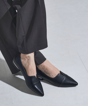 【WEB限定】メタリックラインフラットパンプス/45303