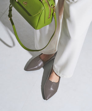 【WEB限定】メタリックラインフラットパンプス/45303