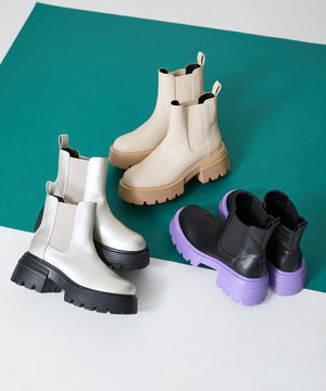 カラーソールショートブーツ/45401