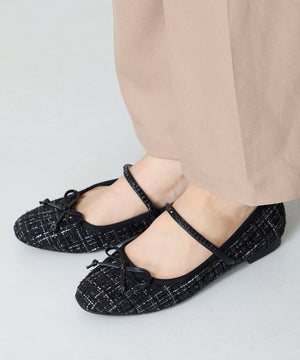 【WEB限定】ツイードバレエストラップパンプス/51106