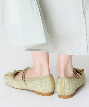 【WEB限定】ツイードバレエストラップパンプス/51106