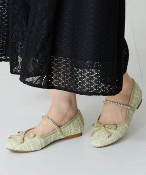 【WEB限定】ツイードバレエストラップパンプス/51106