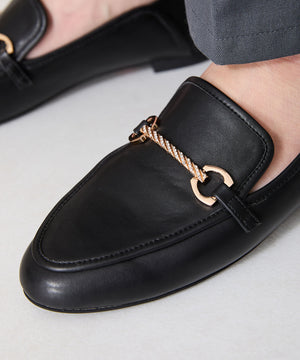 ラウンドトゥビットバブーシュローファー/51108