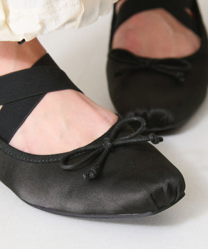 ゴムベルトサテンバレエシューズ/51113