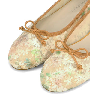 花柄チュールバレエパンプス/51122