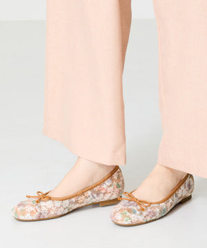 花柄チュールバレエパンプス/51122