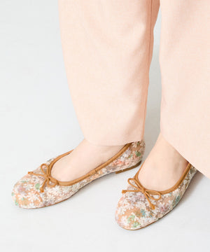 花柄チュールバレエパンプス/51122