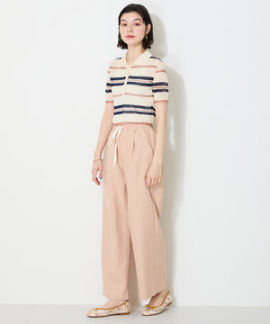 花柄チュールバレエパンプス/51122