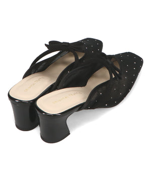 リボンベルトラインストーンシアーミュール/51124